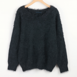 Sweater Black Rabbit Wool